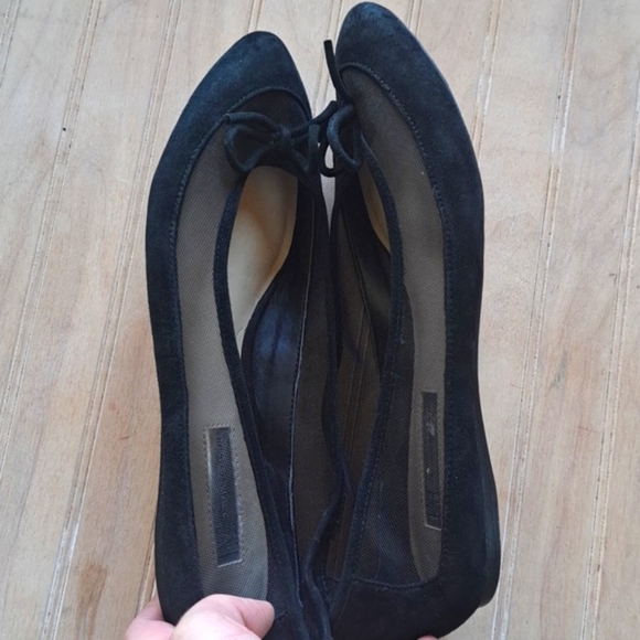 INC International Concept Corsica Suede Leather Mesh Bow Detail Pointy Toe Flat - Picture 10 of 10